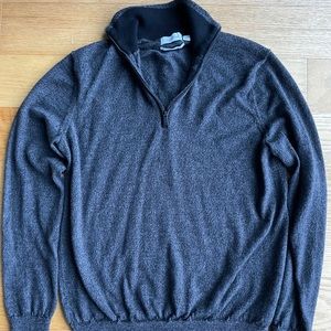 Calvin Klein - Charcoal Merino 1/4 Zip - S